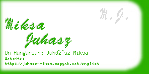 miksa juhasz business card